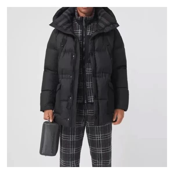 버버리 남성 블랙 구스다운 롱패딩 - Burberry Mens Black Padding -… - 1