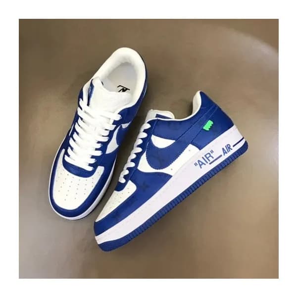 루이비통 남성 블루 스니커즈 - Louis vuitton Mens Blue Sneakers… - 1