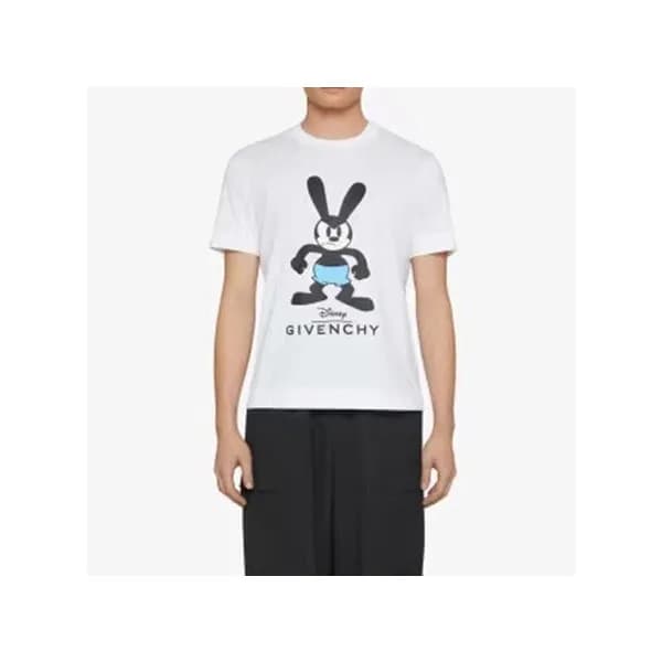 지방시 남성 크루넥 화이트 반팔티 - Givenchy Mens White Short Sle… - 1