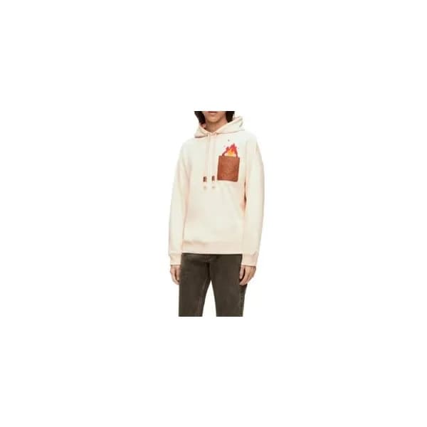로에베 남/녀 화이트 후드티 - Loewe Unisex White Hoodie - loe7… - 1