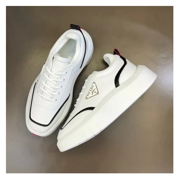 프라다 남성 화이트 스니커즈 - Prada Mens White Sneakers - pr42… - 1
