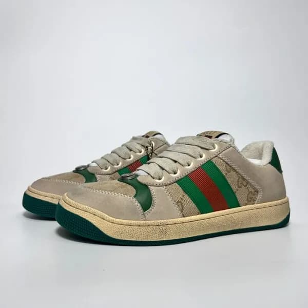 구찌 남/녀 그린 스니커즈 - Gucci Unisex Green Sneakers- gu64… - 1