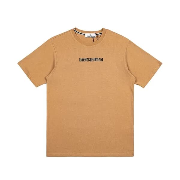 스톤아일랜드 남성 카멜 크루넥 반팔티 - Stone Island Mens Camel Tsh… - 1
