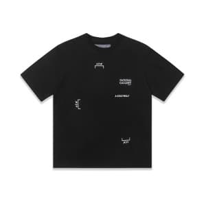 어콜드월 남성 크루넥 블랙 반팔티 - ACW Mens Black Short sleeved …