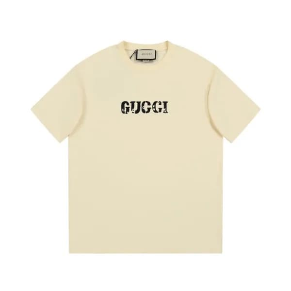 구찌 남/녀 아이보리 크루넥 반팔티 - Gucci Unisex Ivory Short sle… - 1