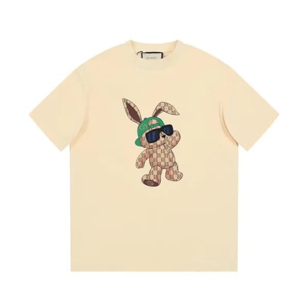 구찌 남/녀 아이보리 크루넥 반팔티 - Gucci Unisex Ivory Short sle… - 1