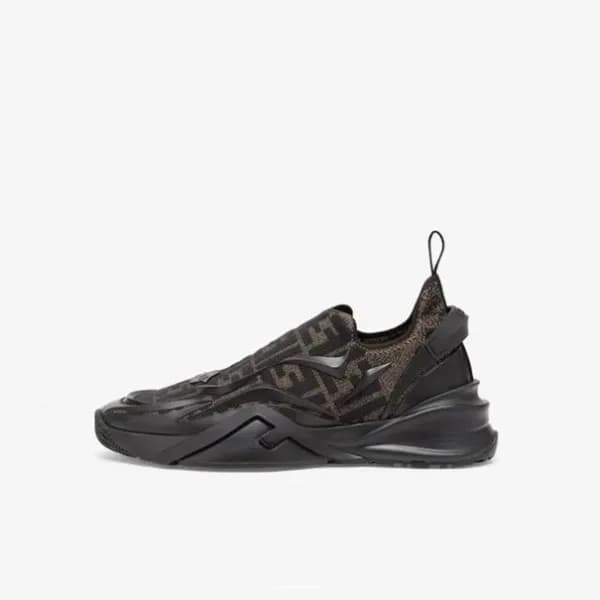펜디 남성 이니셜 블랙 스니커즈 - Fendi Mens Black Sneakers - fe… - 1