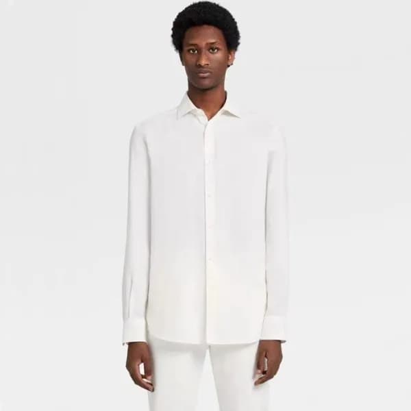 에르메네질도 제냐 남성 화이트 셔츠 - Ermenegildo Zegna Mens White… - 1