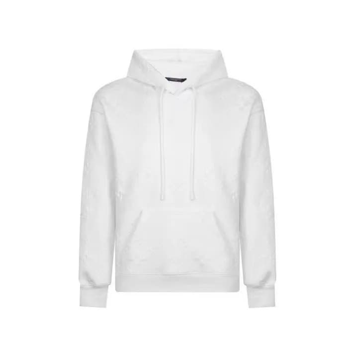 루이비통 남/녀 화이트 후드티 - Louis vuitton Unisex White Hood… - 1