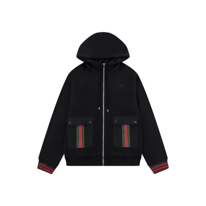 구찌 남성 블랙 집업 후드티 - Gucci Mens Black Zipup Hoodie - … - 1