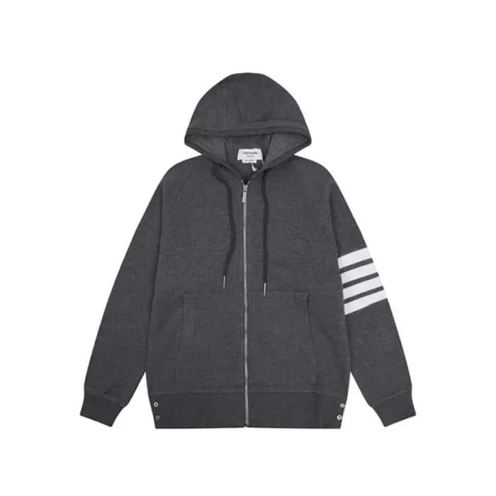 톰브라운 남성 캐쥬얼 그레이 후드티 - Thom Browne Mens Gray Hoodie… - 1