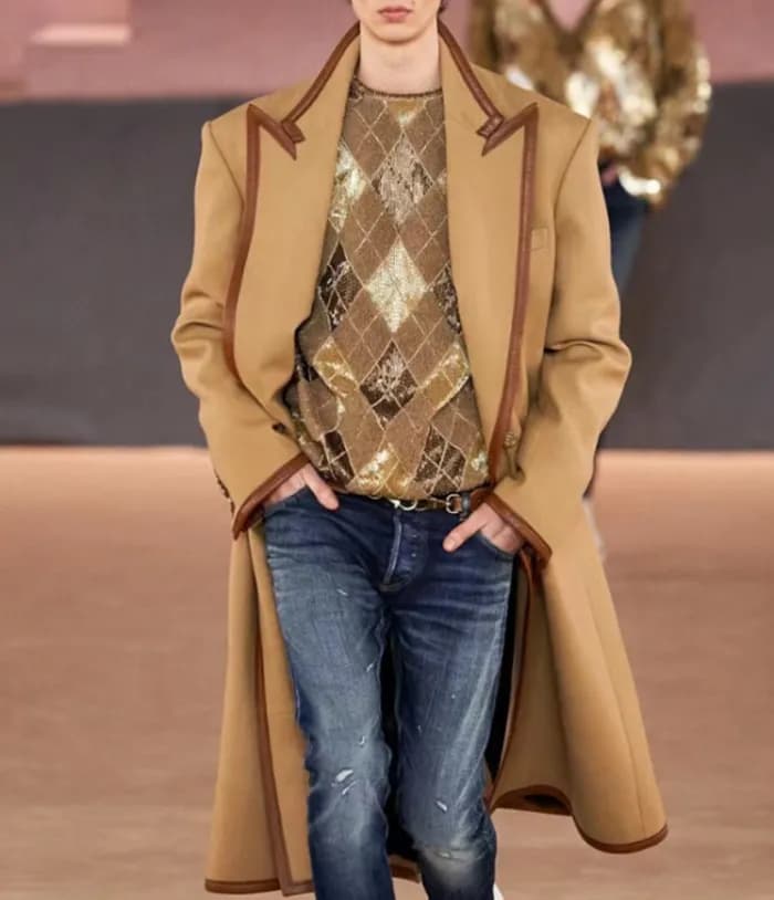 발망 남성 베이지 코트 - Balmain Mens Beige Coats - bam232x - 1