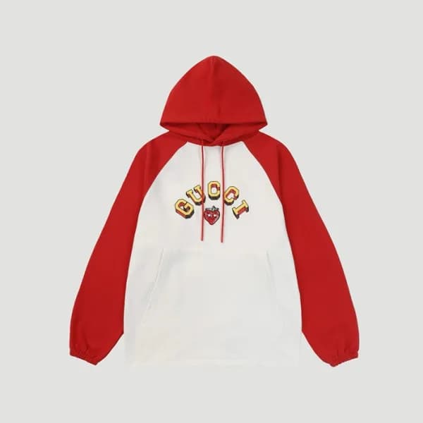 구찌 남/녀 레드 후드티 - Gucci Unisex Red Hoodie - cl113x - 1