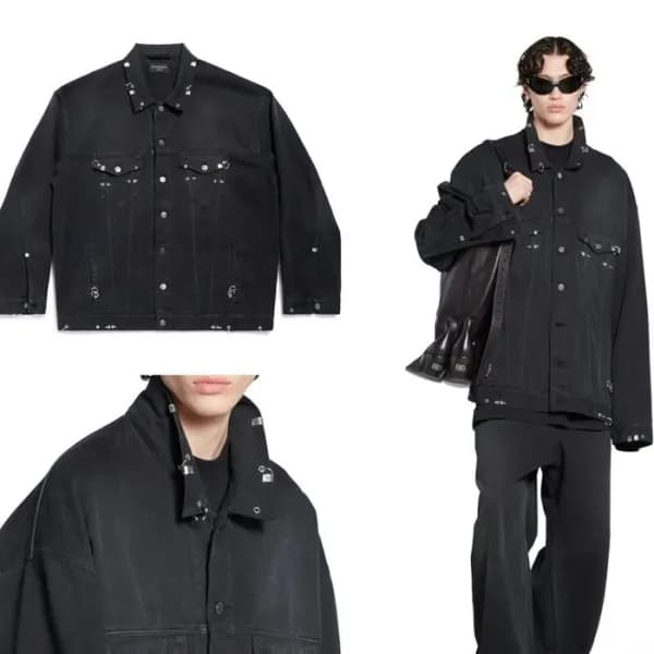 발렌시아가 남성 블랙 자켓 - Balenciaga Mens Black Jackets - b… - 1