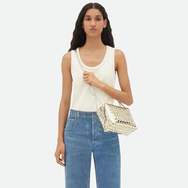 보테가 베네타 여성 골드 크로스 백 - Bottega Veneta Womens Cross … - 1