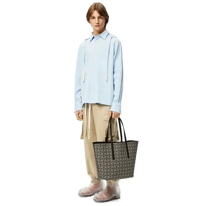 로에베 남성 블랙 토트백 - Loewe Mens Black Tote Bag - lob942… - 1