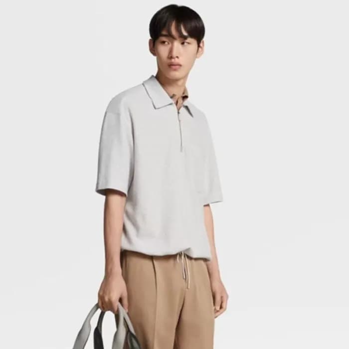 제냐 남성 그레이 폴로 반팔티 - Zegna Mens Gray Polo Tshirts - … - 1