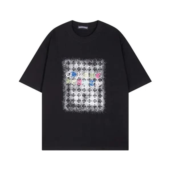 크롬하츠 남성 블랙 반팔티 - Chrom Hearts Mens Black Tshirts -… - 1