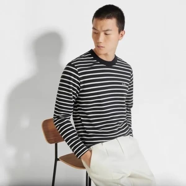 로로피아나 남성 라운드 긴팔티 - Loro Piana Mens Round Tshirts -… - 1