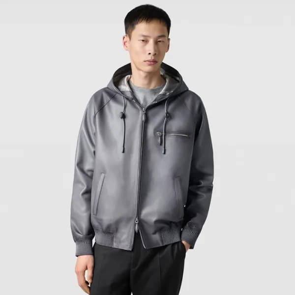 벨루티 남성 가죽 자켓 - Berluti Mens Leather Jackets - bec2… - 1