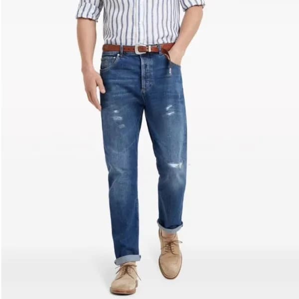 브루넬로쿠치넬리 남성 블루 청바지 - Brunello Cucinelli Mens Blue … - 1
