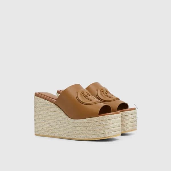 구찌 여성 GG 웨지힐 뮬 - Gucci Womens GG Wedge Heel Mules … - 1
