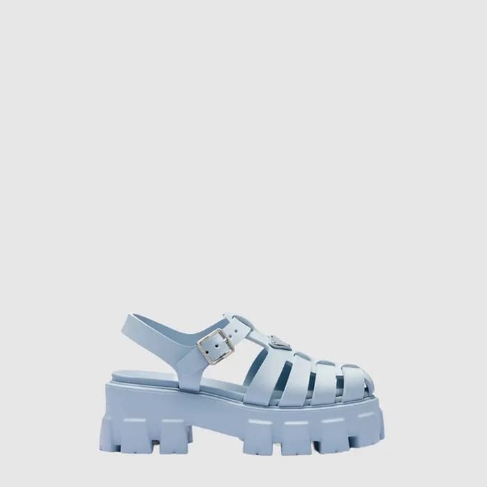 프라다 여성 모놀리스 크로셰 케이지 샌들 - Prada Womens Monolis Croc… - 1
