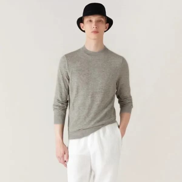 로로피아나 남성 라운드 스웨터 - Loro Piana Mens Round Sweater -… - 1