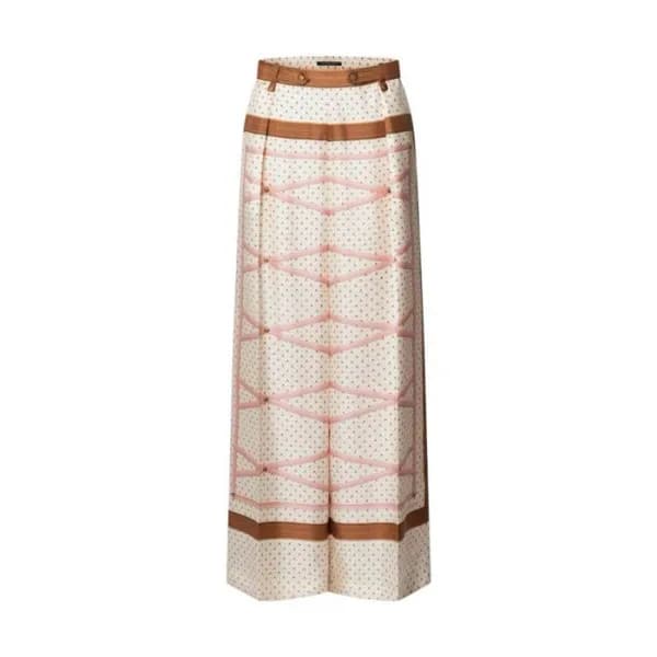 루이비통 여성 트렁크 프린트 와이드 레그 팬츠 - Louis vuitton Womens T… - 1