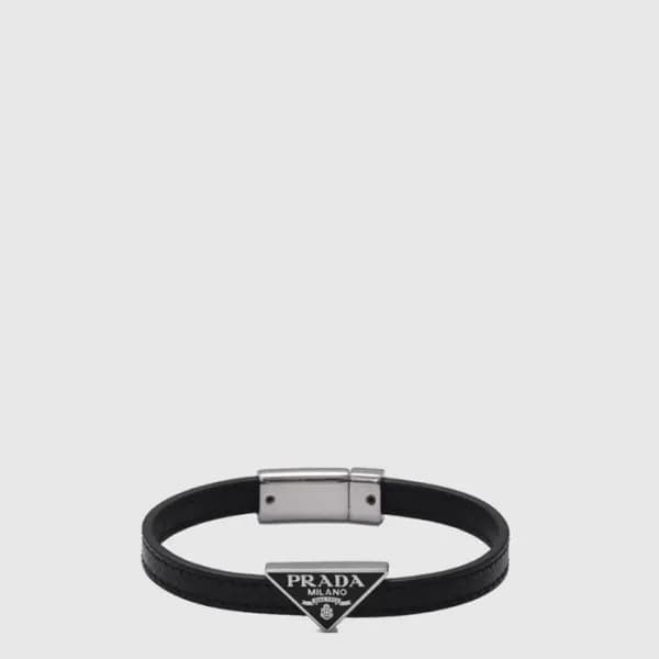 프라다 남/녀 사피아노 가죽 팔찌 - Prada Unisex Saffiano Leather… - 1