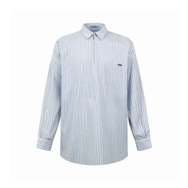 프라다 여성 스트라이프 헤링본 하프집 셔츠 - Prada Womens Striped Her… - 1