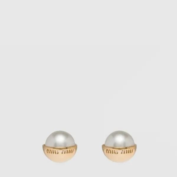 미우미우 여성 펄 이어링 - Miumiu Womens Pearl Earring - acc7… - 1