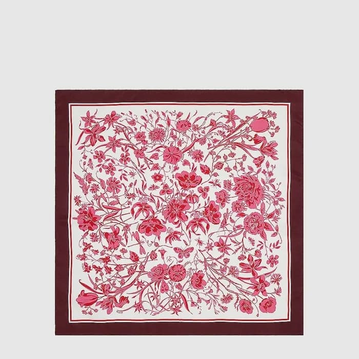 구찌 여성 플로럴 프린트 스카프 - Gucci Womens Floral Print Scarf - acc8970x - 1