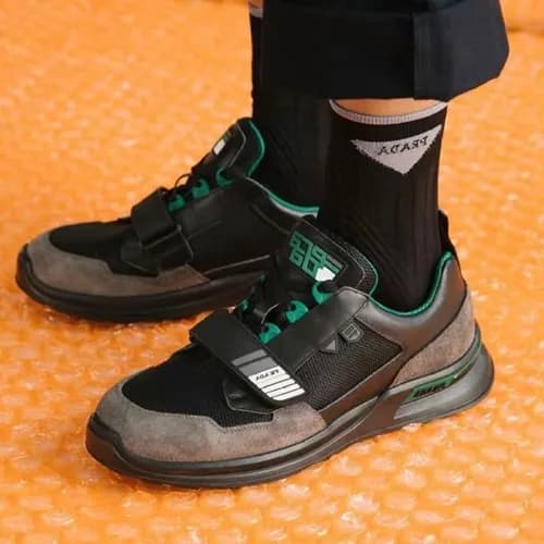 PRADA 2018 MENS LEATHER RUNNING SHOES - 프라다 남성 레더 … - 1