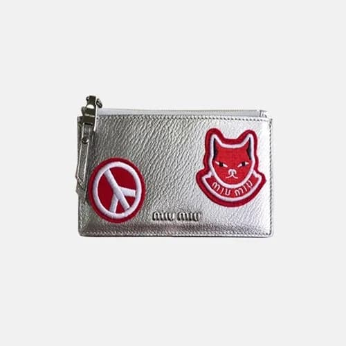 2018/19 MiuMiu Ladies Patch Card Wallet 5M B006 - … - 1