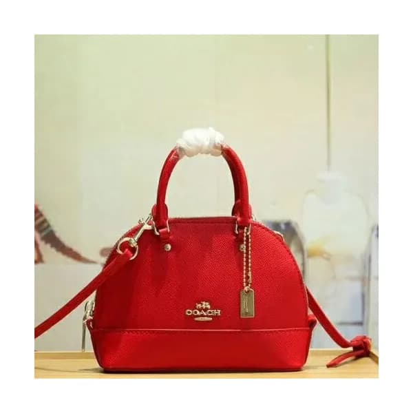 Coach Leather Mini Tote Shoulder Bag,16cm - 코치 레더 … - 1