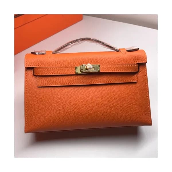 Hermes Mini Kelly Epsom Leather Tote Bag / Clutch … - 1