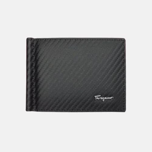 Ferragamo 2018 Mens Logo Leather Bifold Wallet/Car… - 1