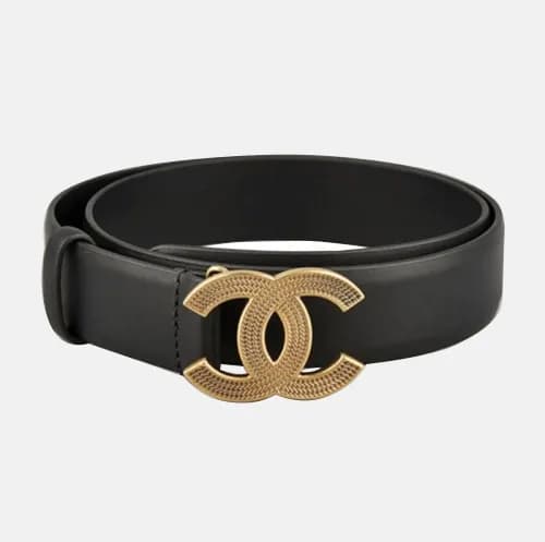 Chanel 2019 Ladies Vintage CC Logo Leather Belt - … - 1