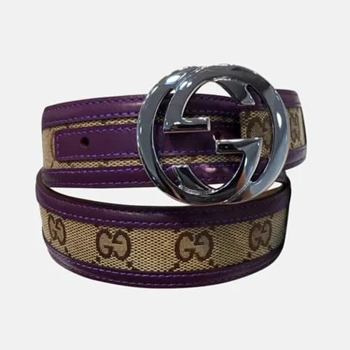 Gucci 2019 Ladies Classic GG Buckle Leather Belt -… - 1