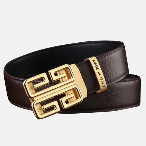 Givenchy 2019 Mens Initial Logo Buckle Leather Be… - 1