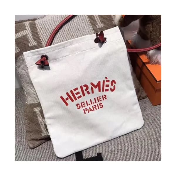 Hermes Canvas Shoulder Shopper Bag - 에르메스 캔버스 여성용… - 1