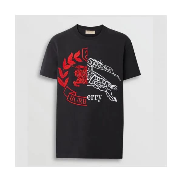 Burberry 2019 Mens Signature Logo Cotton Short Sle… - 1
