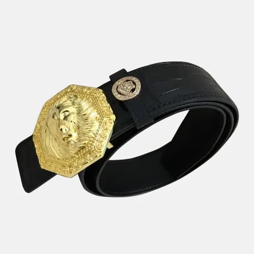 Versace 2019 Mens Palazzo Medusa Steel Buckle Leat… - 1
