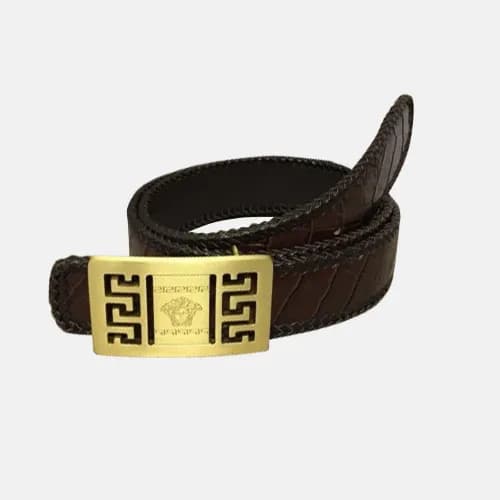 Versace 2019 Mens Signature Medusa Steel Buckle Le… - 1