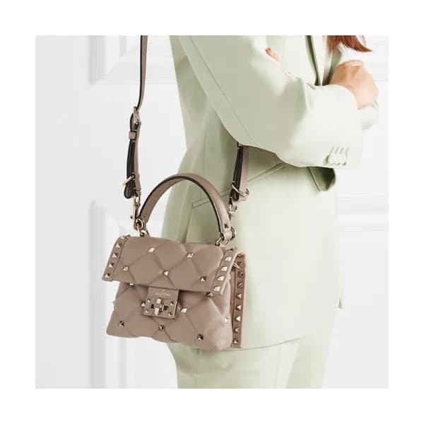 Valentino 2019 Leather Rockstud Spike Tote Shoudle… - 1