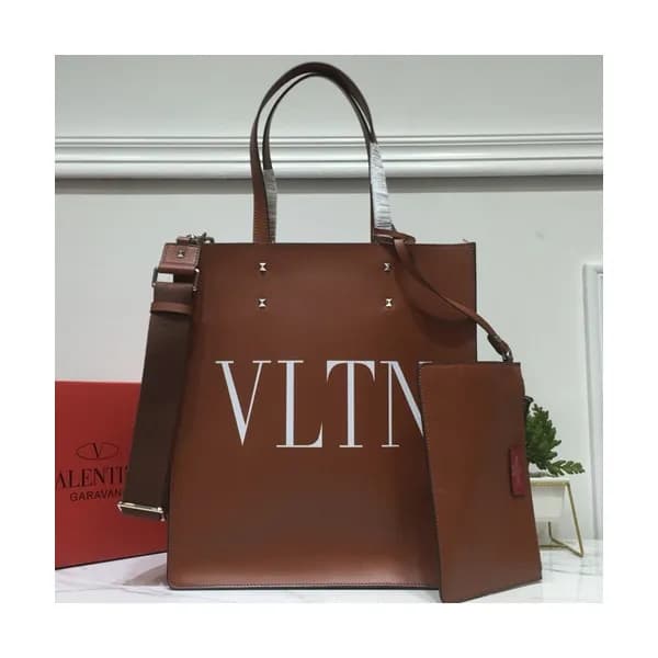 Valentino 2019 Leather Tote Shoudler Shopper Bag,3… - 1