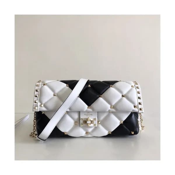 Valentino 2019 Leather Garavani CandyStud Chain Sh… - 1