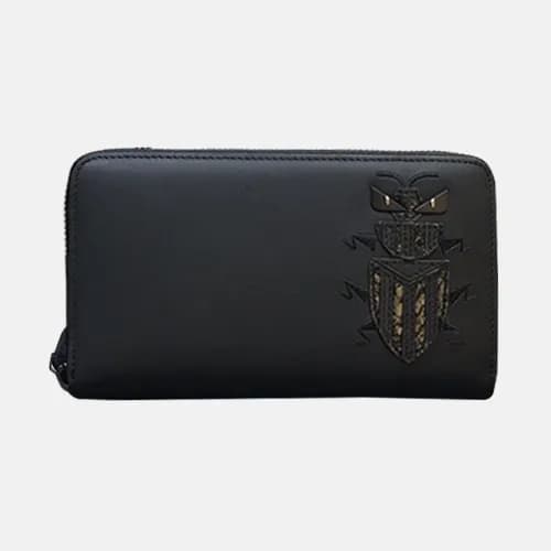 Fendi 2019 Leather Zip Round Wallet - 펜디 남여공용 레더 지… - 1