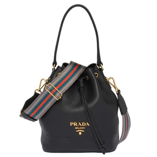 Prada 2019 Leather Bucket Tote Shoulder Bag,25cm -… - 1